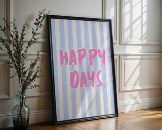 Happy Days Retro Pastel Wall Poster - Just Great Posters