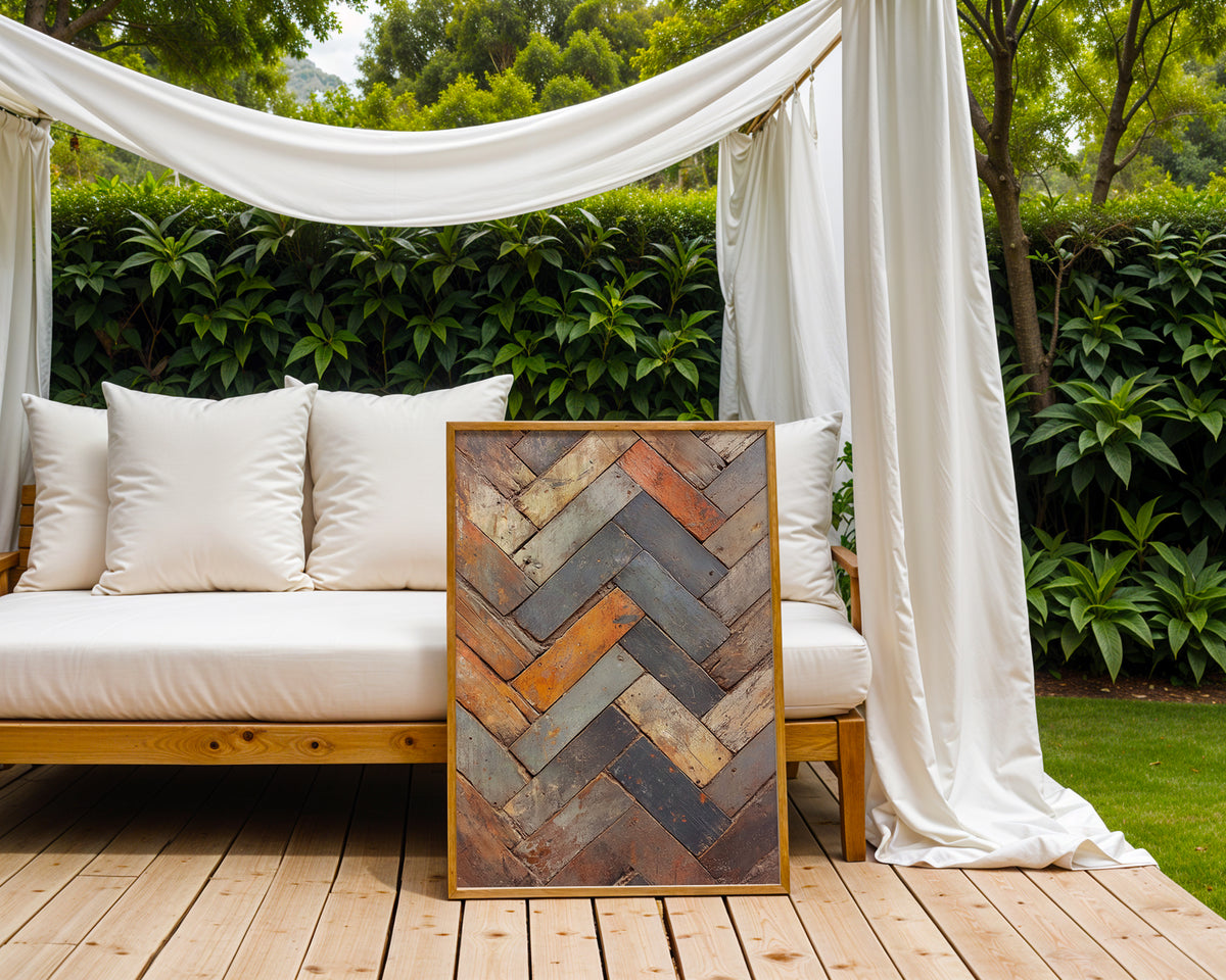 Distressed Parquet Wood Art - Just Great Posters