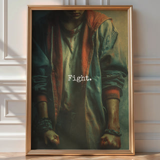 Fight Girl Gritty TV Sci - Fi Style Poster - Just Great Posters