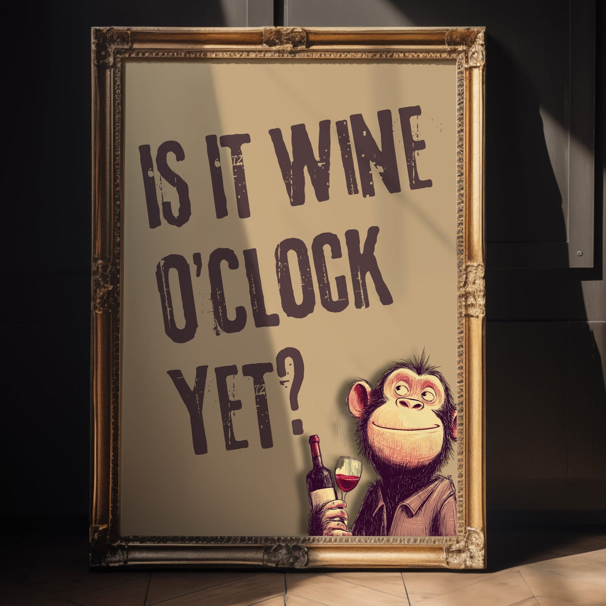 Funny Wine Poster – Cheeky Wall Art for Kitchen, Bar or Wine Lovers - Just Great Posters