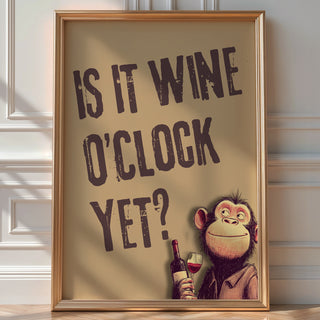 Funny Wine Poster – Cheeky Wall Art for Kitchen, Bar or Wine Lovers - Just Great Posters