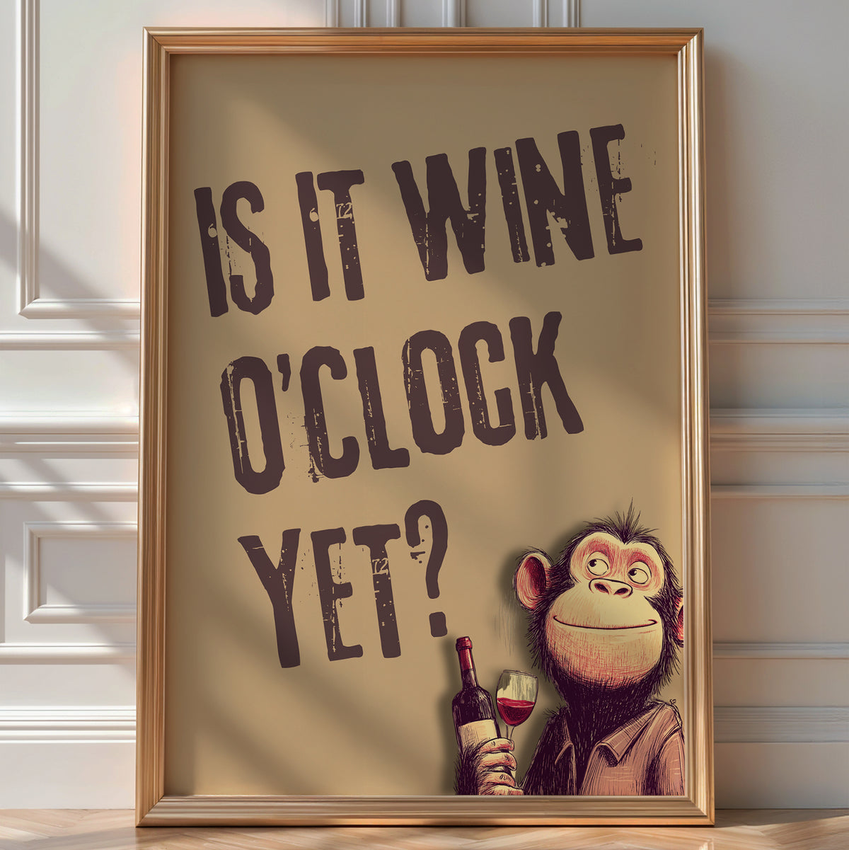 Funny Wine Poster – Cheeky Wall Art for Kitchen, Bar or Wine Lovers - Just Great Posters