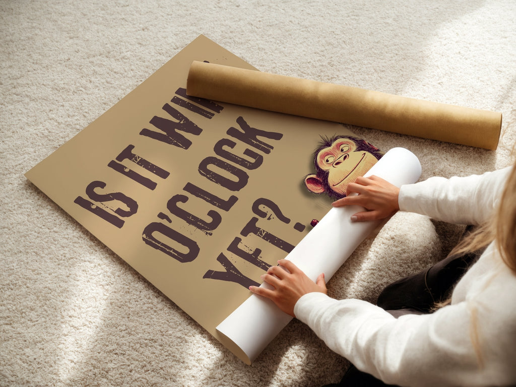 Funny Wine Poster – Cheeky Wall Art for Kitchen, Bar or Wine Lovers - Just Great Posters
