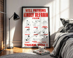 Retro Pool Rules Cartoon Poster - Just Great Posters