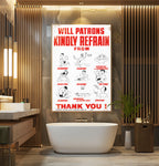Retro Pool Rules Cartoon Poster - Just Great Posters