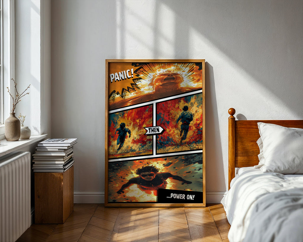 Panic Then Power On Poster - Just Great Posters