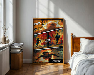 Panic Then Power On Poster - Just Great Posters
