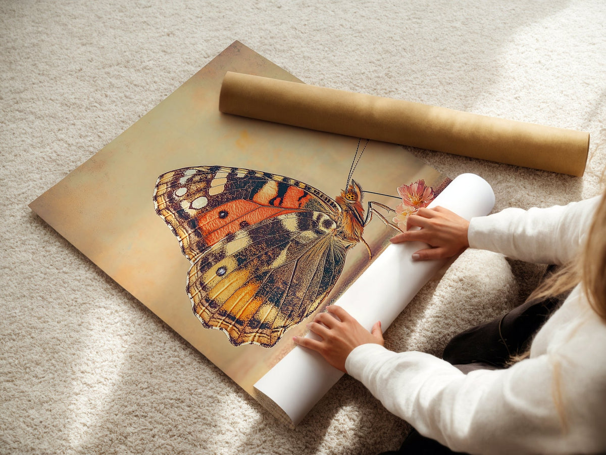 Vintage Butterfly Macro Print - Just Great Posters