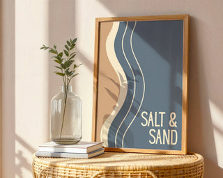 Salt & Sand – Wavy Beachscape Poster - Just Great Posters