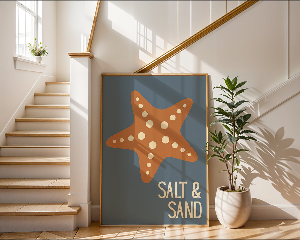 Salt & Sand – Starfish Graphic Poster - Just Great Posters