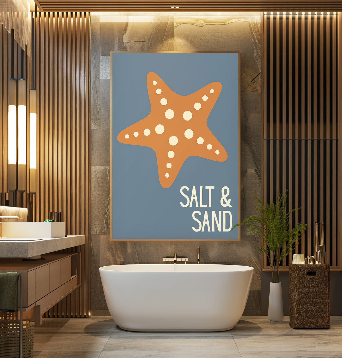 Salt & Sand – Starfish Graphic Poster - Just Great Posters