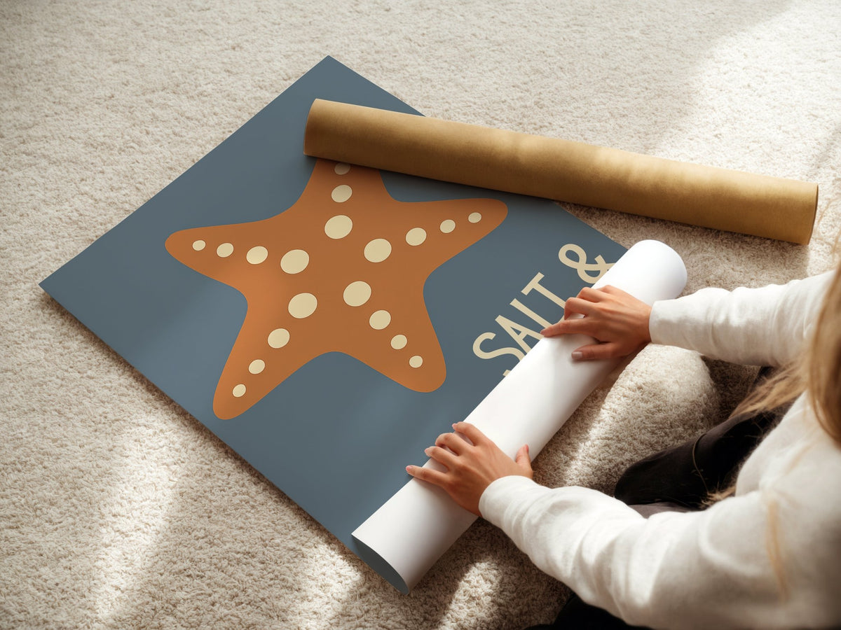 Salt & Sand – Starfish Graphic Poster - Just Great Posters