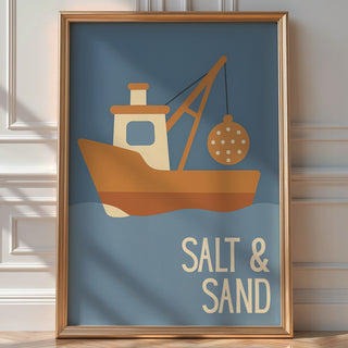 Salt & Sand – Fishing Boat Wall Poster - Just Great Posters