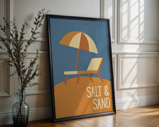 Salt & Sand – Beach Chair Art Print - Just Great Posters