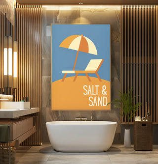 Salt & Sand – Beach Chair Art Print - Just Great Posters