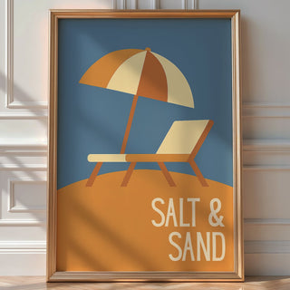 Salt & Sand – Beach Chair Art Print - Just Great Posters
