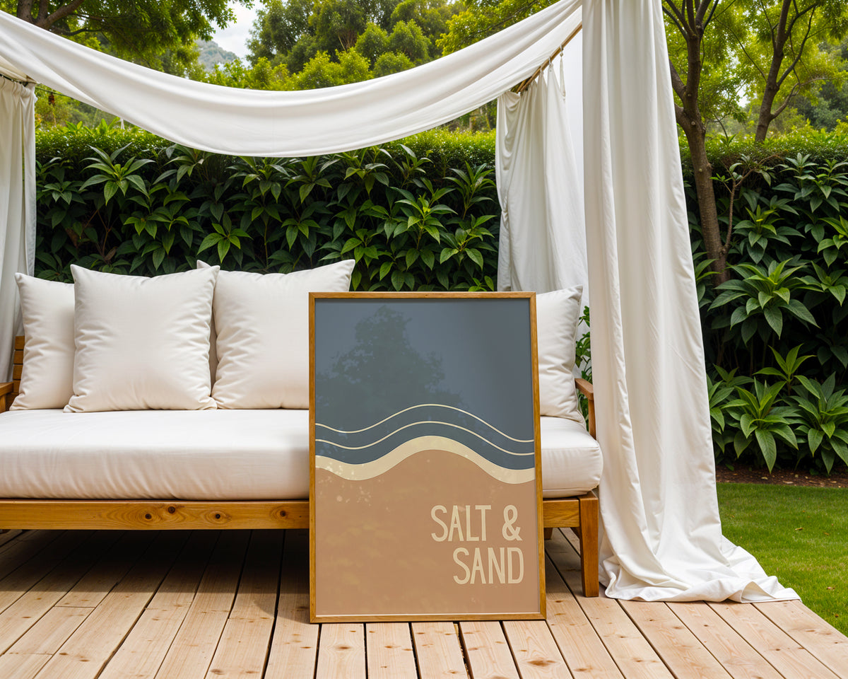 Salt & Sand – Abstract Waves Poster - Just Great Posters