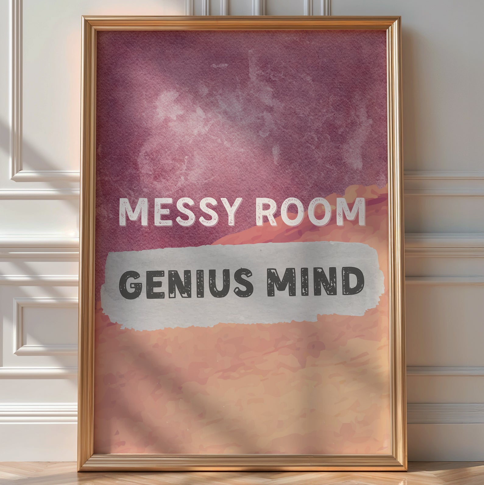 Messy Room Genius Mind Poster, Funny Smart Wall Art for Students & Creatives - Just Great Posters