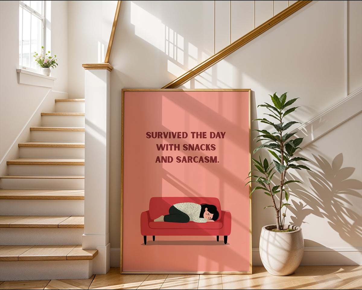 Snacks & Sarcasm Poster - Just Great Posters