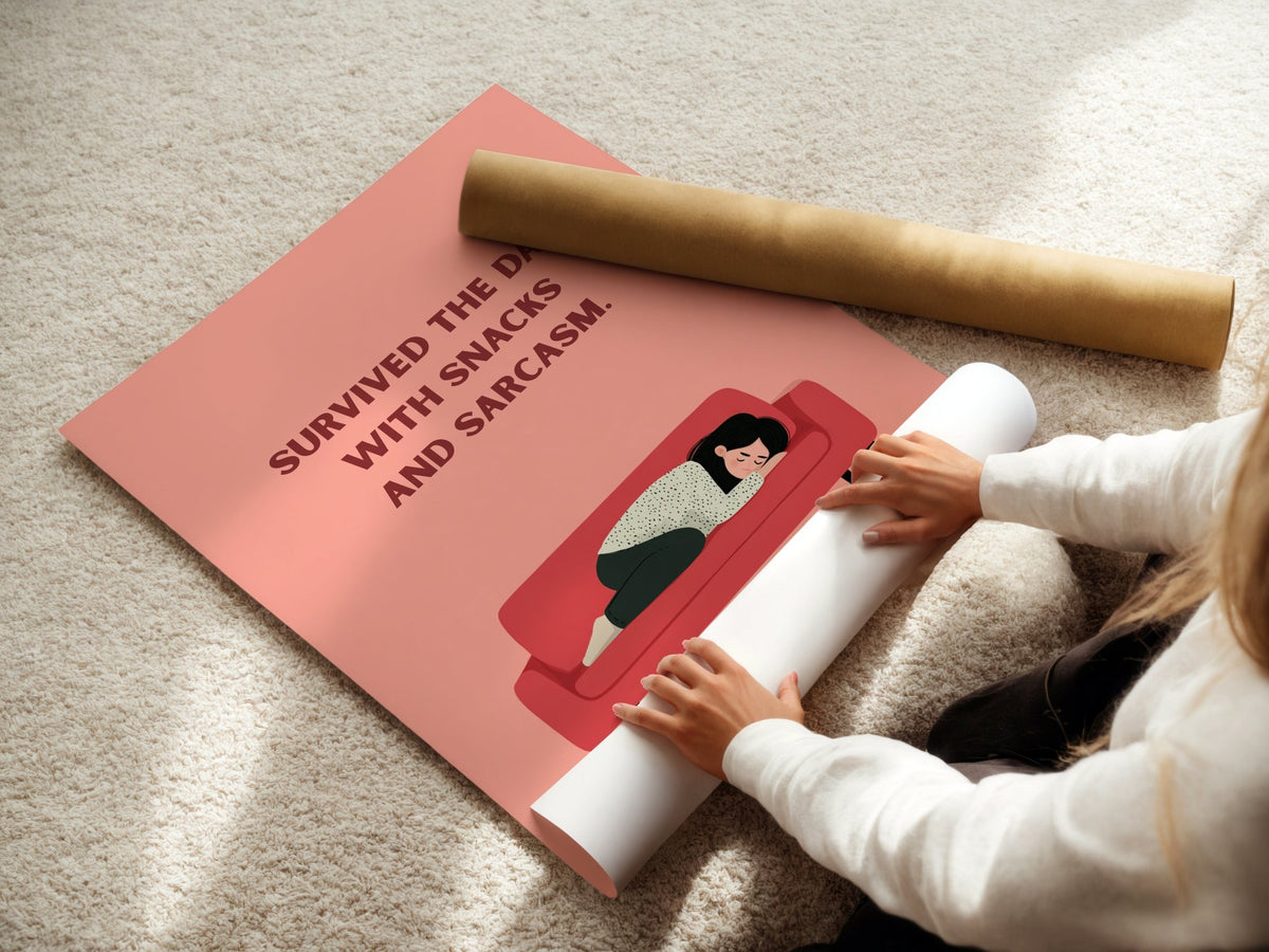 Snacks & Sarcasm Poster - Just Great Posters