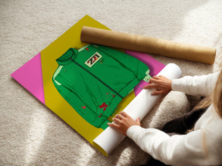 Urban Paint‑Splatter Track Jacket Art Print • Grunge Streetwear Poster for Walls - Just Great Posters