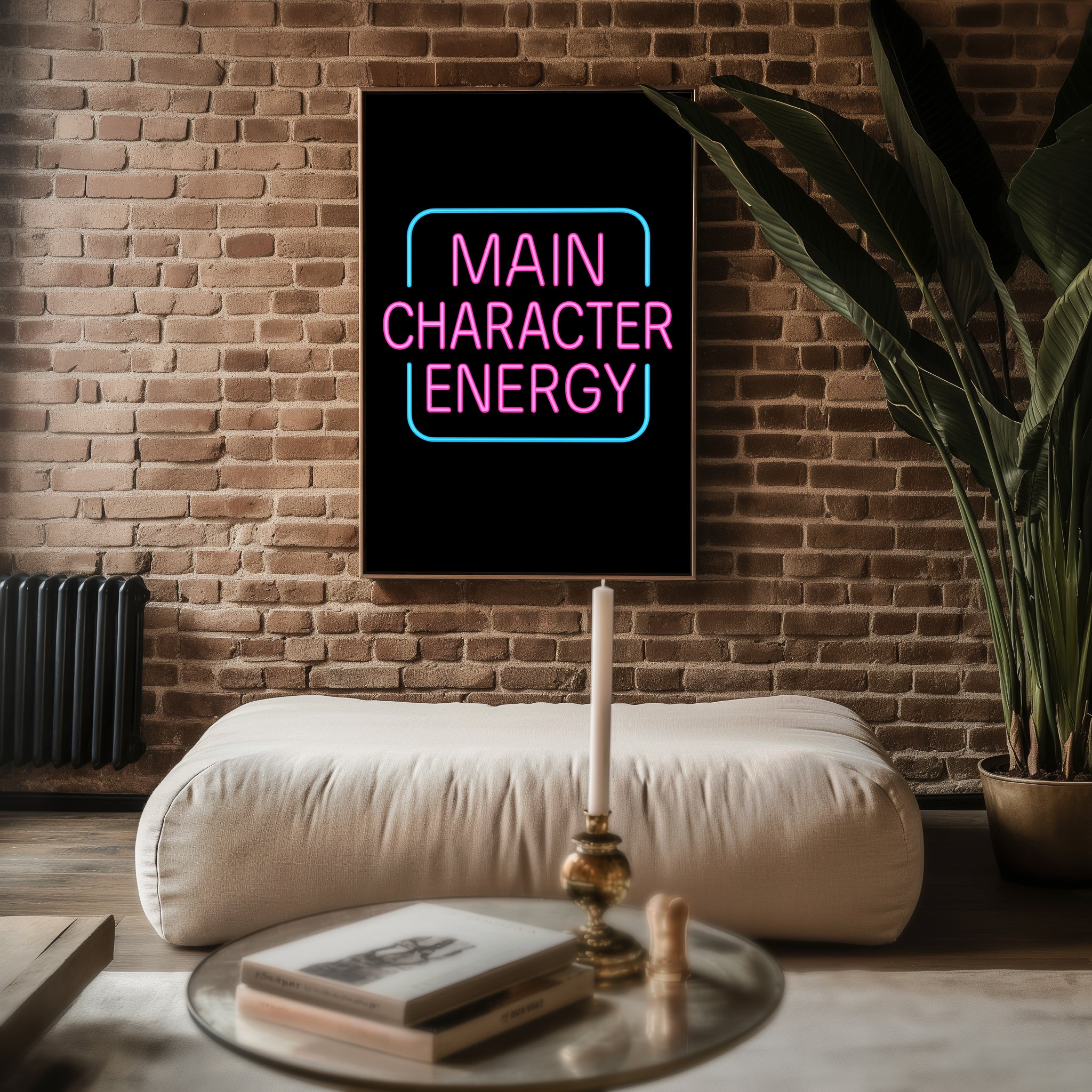 Main Character Energy Neon Poster - Just Great Posters