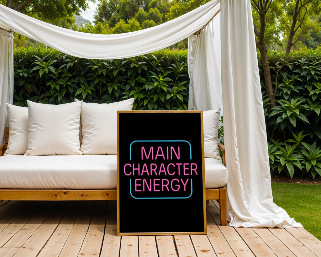 Main Character Energy Neon Poster - Just Great Posters