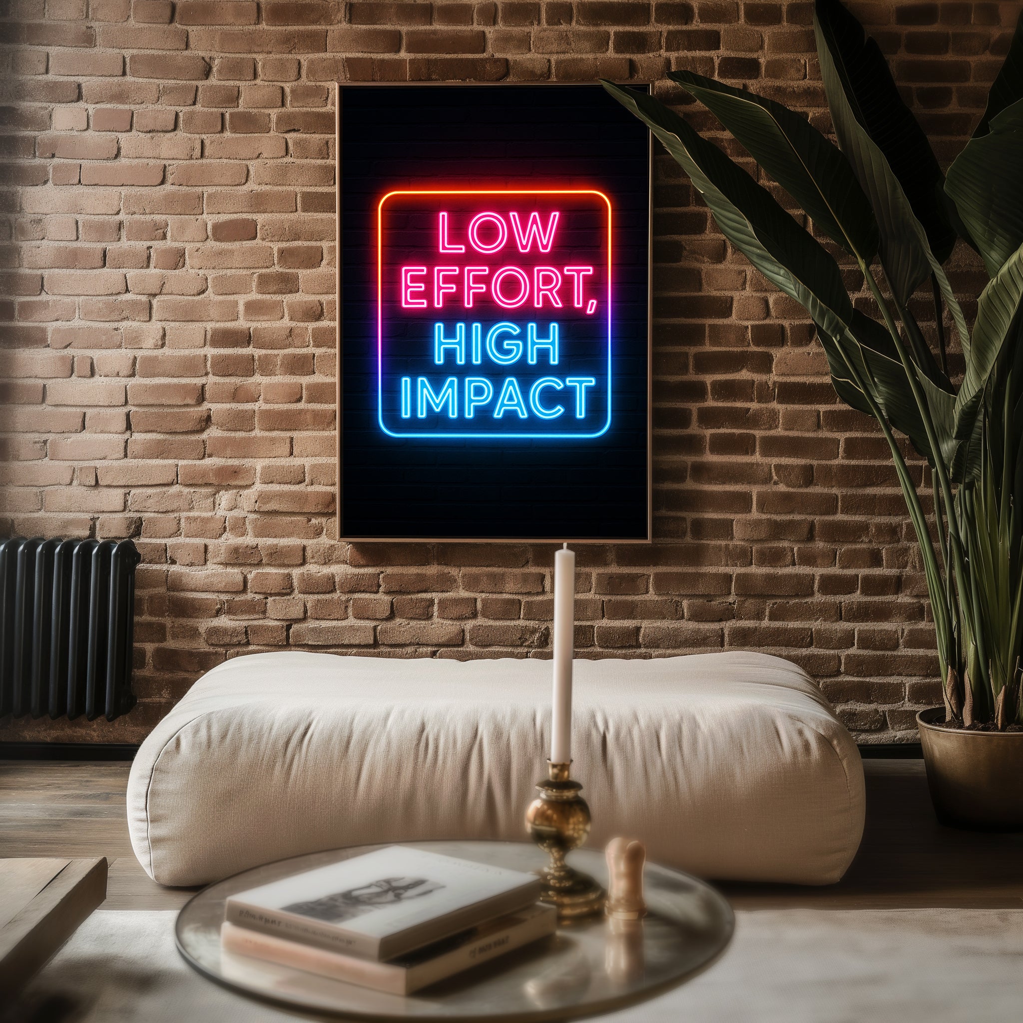 Low Effort High Impact Neon Poster - Just Great Posters