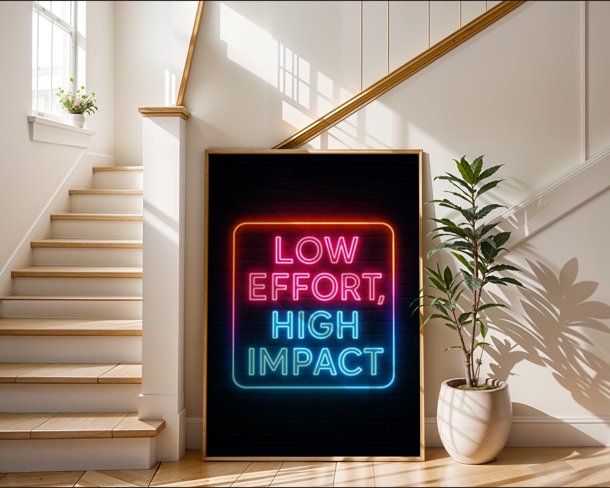Low Effort High Impact Neon Poster - Just Great Posters