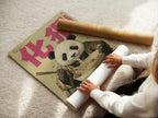 Ramen Panda poster displayed in a styled room setting