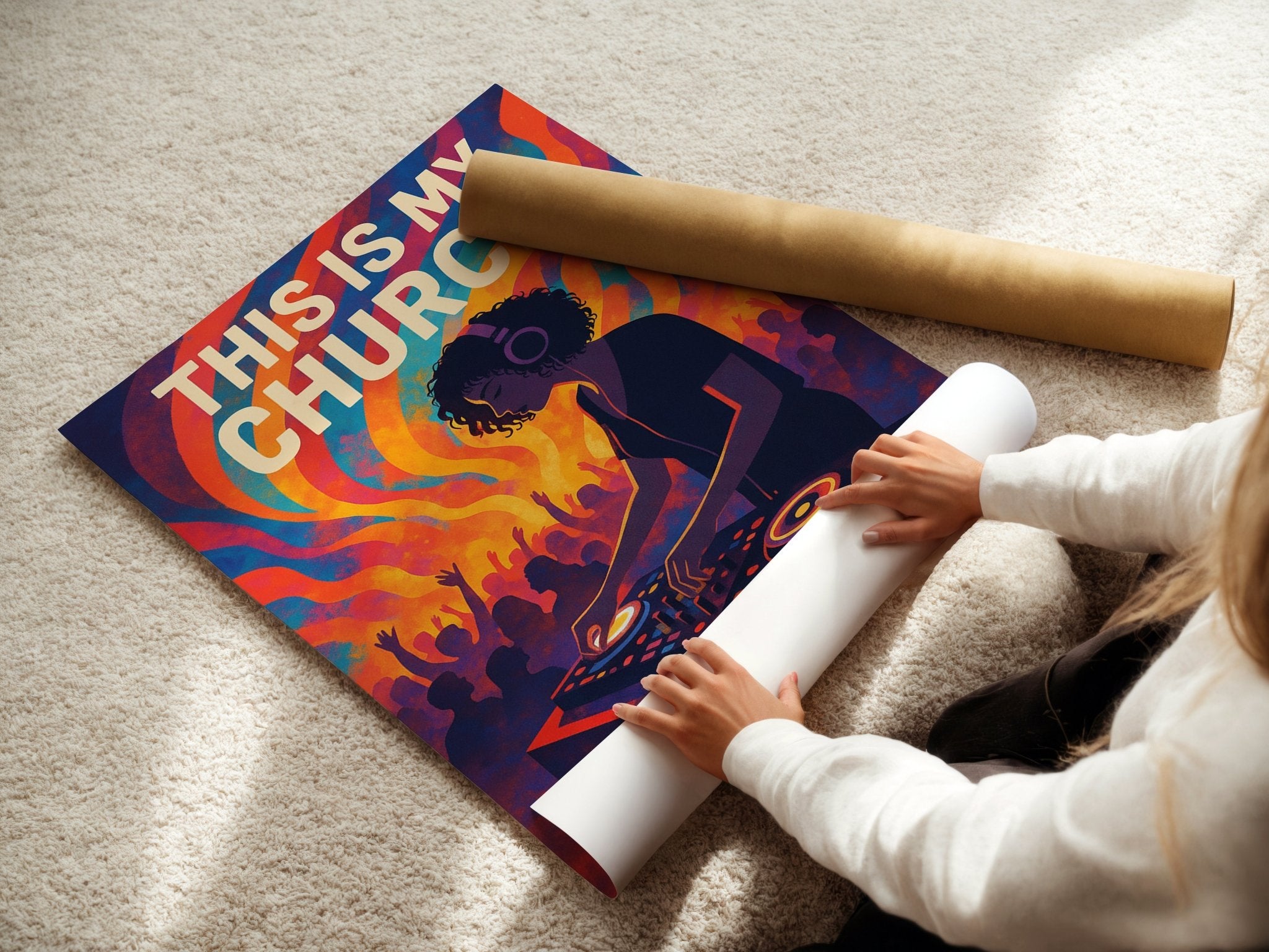 This Is My Church poster displayed in a styled room setting