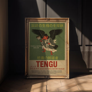 Tengu Folklore Poster – Japanese Mythical Bird Demon Wall Art - Just Great Posters
