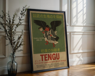 Tengu Folklore Poster – Japanese Mythical Bird Demon Wall Art - Just Great Posters