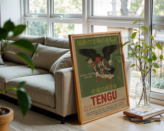 Tengu Folklore Poster – Japanese Mythical Bird Demon Wall Art - Just Great Posters
