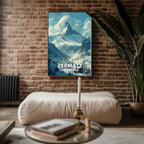 Zermatt poster shown in an alternative frame style