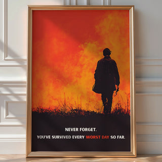 Survived Worst Days Poster - Just Great Posters