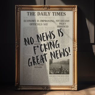 No News Is Great News Poster - Just Great Posters