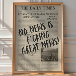 No News Is Great News Poster - Just Great Posters