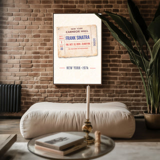 Vintage Concert Ticket Poster – Frank Sinatra at Carnegie Hall, 1974 - Just Great Posters