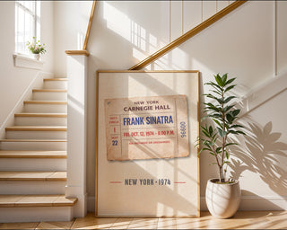 Vintage Concert Ticket Poster – Frank Sinatra at Carnegie Hall, 1974 - Just Great Posters