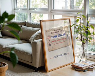 Vintage Concert Ticket Poster – Frank Sinatra at Carnegie Hall, 1974 - Just Great Posters