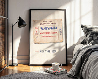 Vintage Concert Ticket Poster – Frank Sinatra at Carnegie Hall, 1974 - Just Great Posters