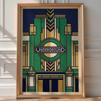 London Underground Poster – Art Deco Wall Art Print — room-portrait