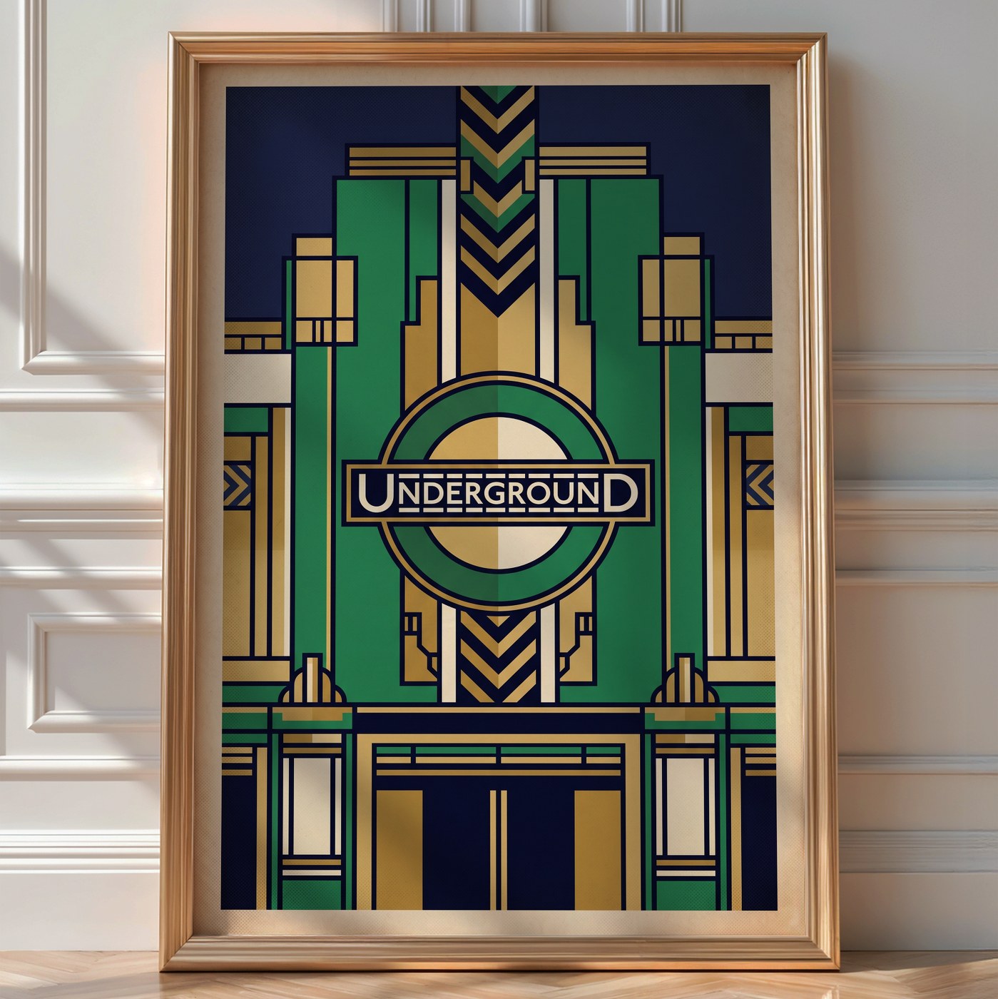 London Underground Poster – Art Deco Wall Art Print — room-portrait
