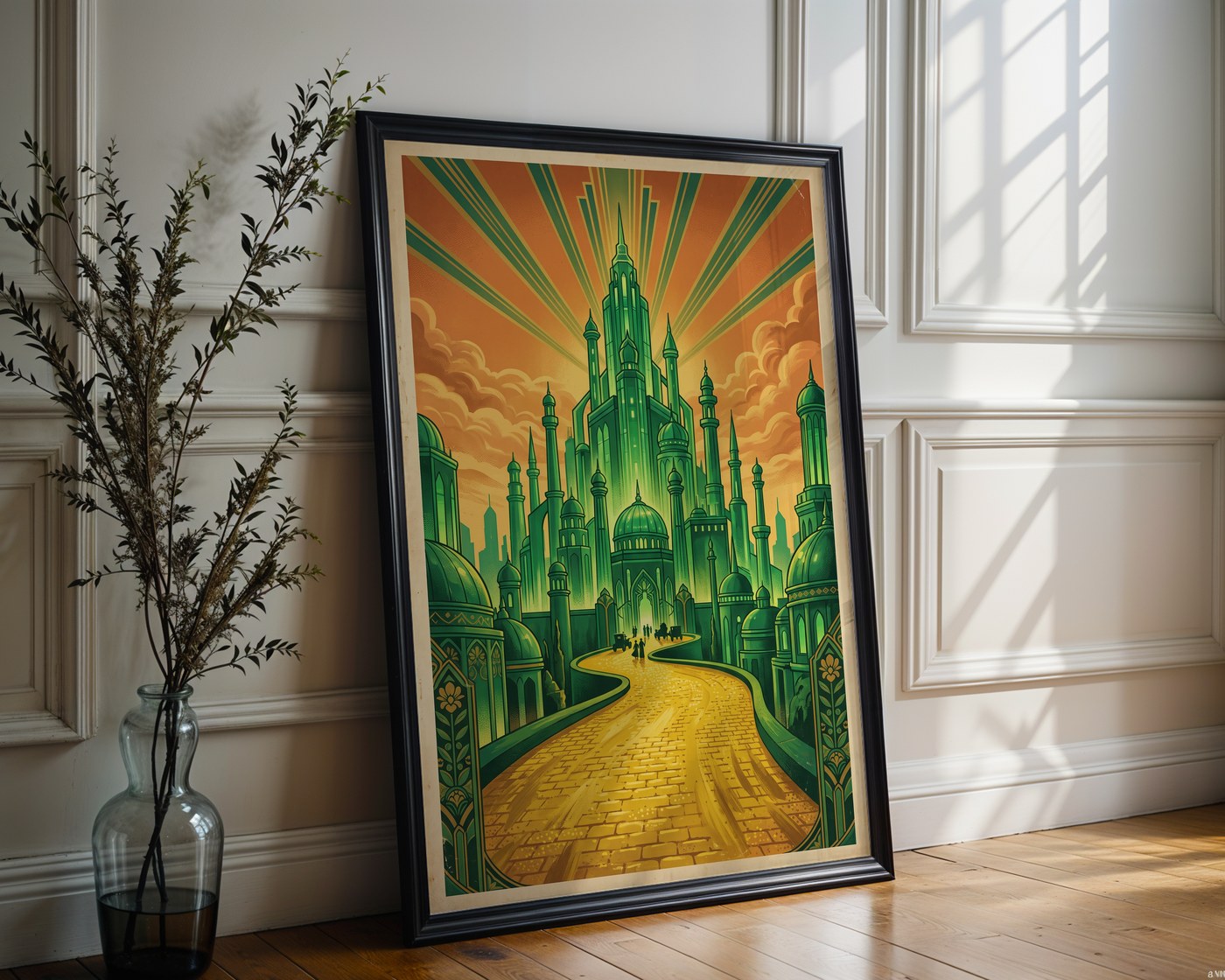 The Emerald City Poster – Retro Wizard of Oz Wall Art Print — frame-286