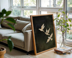 Minimalist Ink Bird Poster – Calligraphic Zen Wall Art Print — frame-426