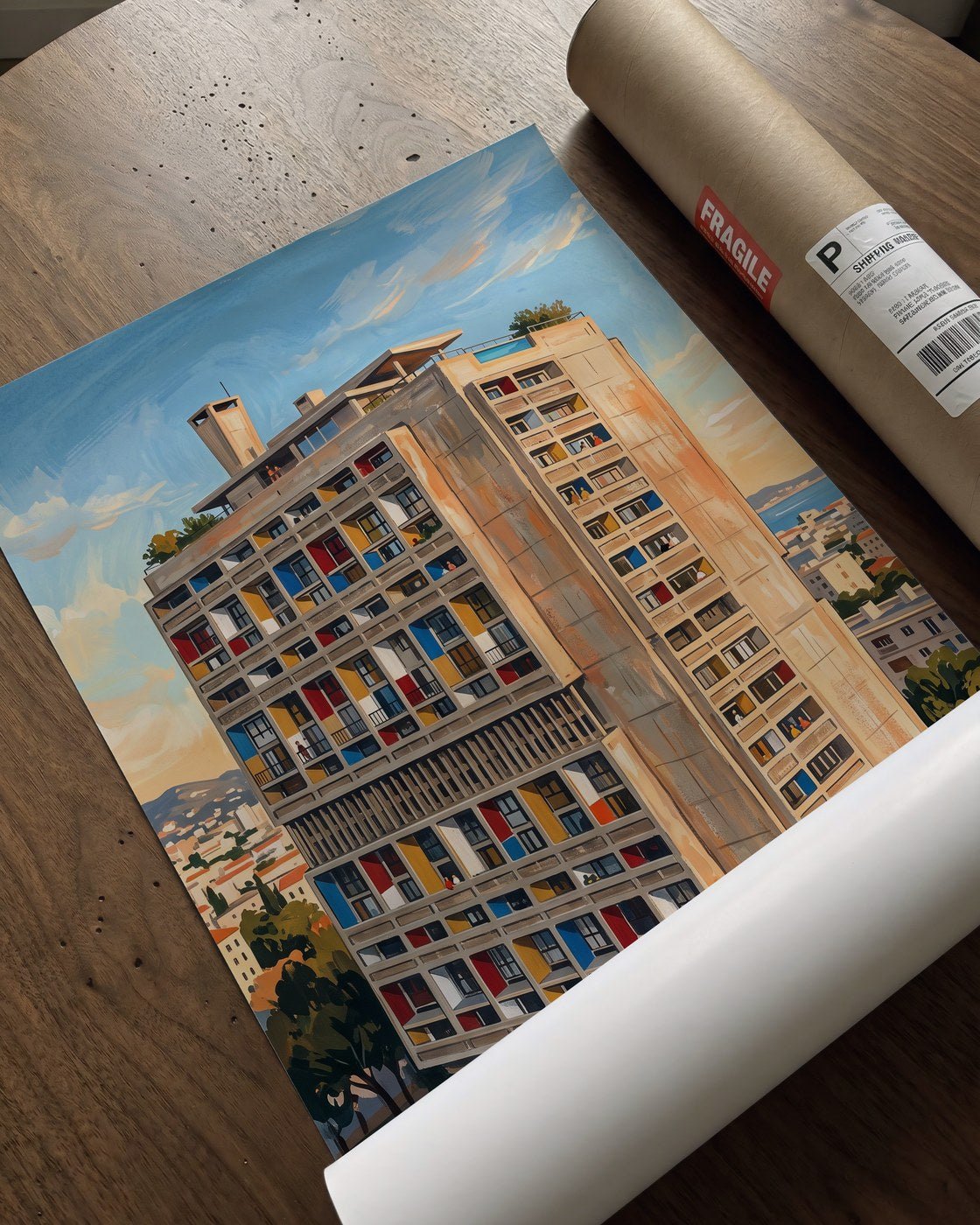 Unité d'Habitation Poster – Le Corbusier Wall Art — barakaya-flatlay