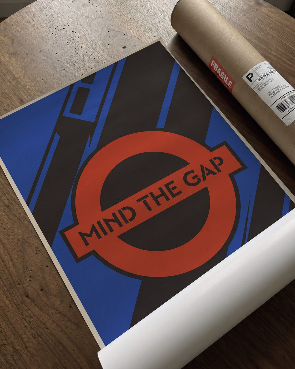 Abstract London Tube Poster – Vintage Graphic Wall Art Print — barakaya-flatlay