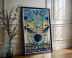 Cannes Riviera Poster – Glamourous French Nautical Wall Art Print — frame-286