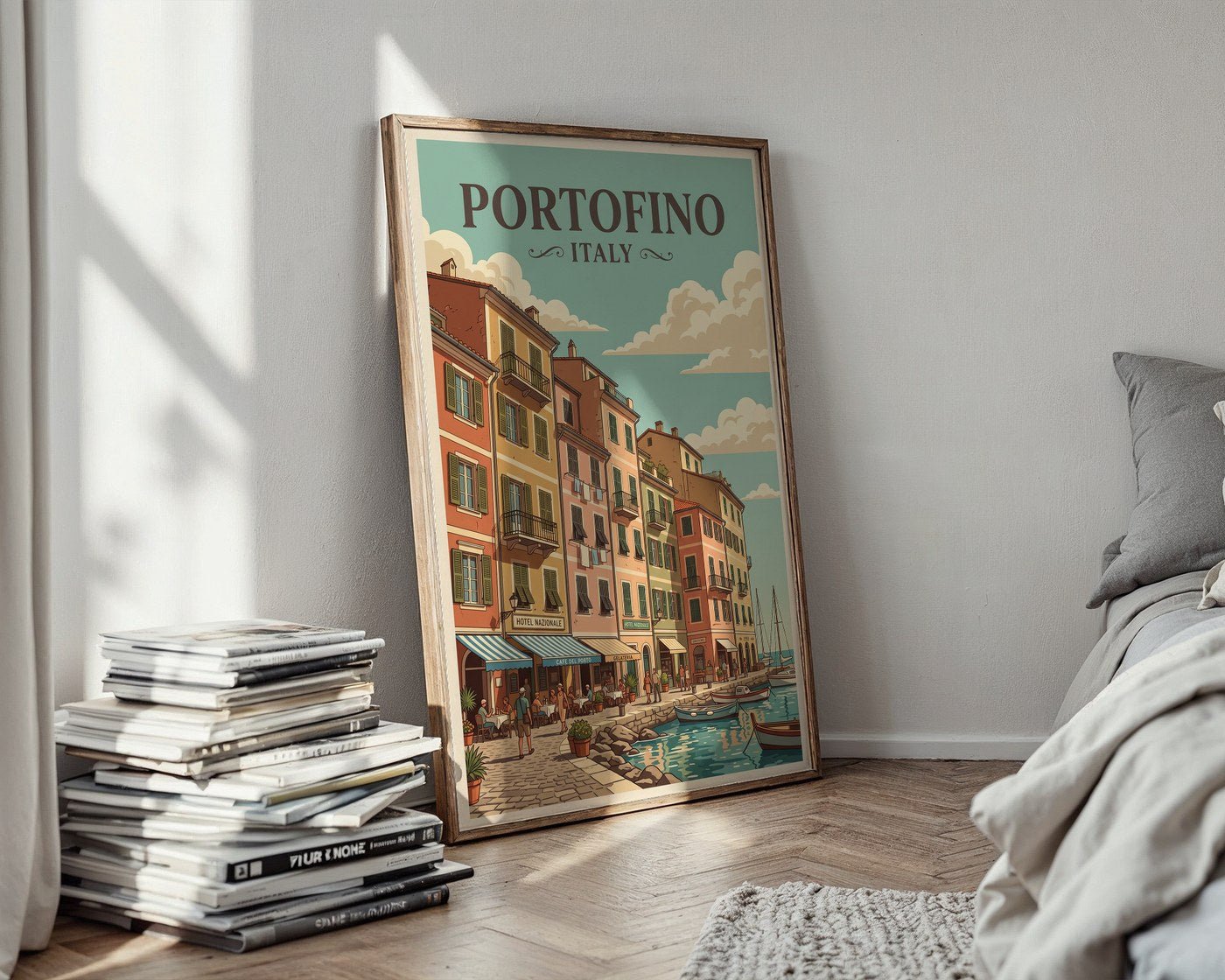 Portofino Italy Poster – Vintage Travel Art Print — styled-wall